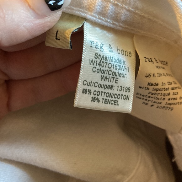 White rag and bone lightweight jean jacket. Sz. L. - Picture 6 of 6